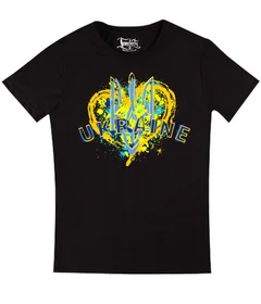 Прикольные футболки: Украина Сердце 2 Black